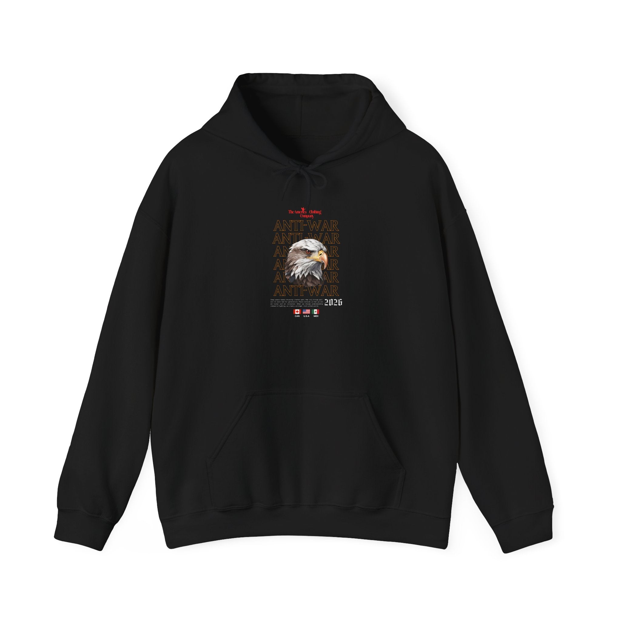 Anti-War Hoodie with eagle