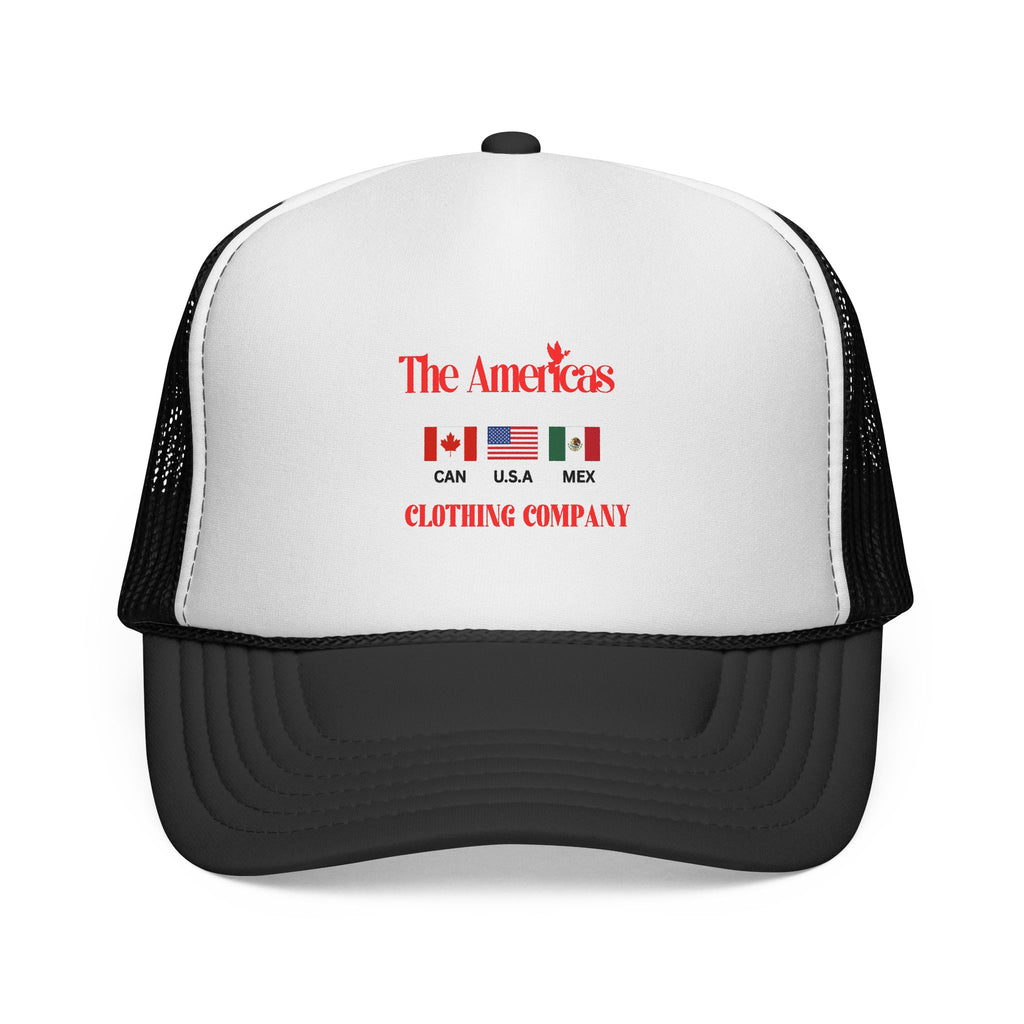 Trucker Cap — "The Americas Clothing Company" Flag Logo Mesh Hat
