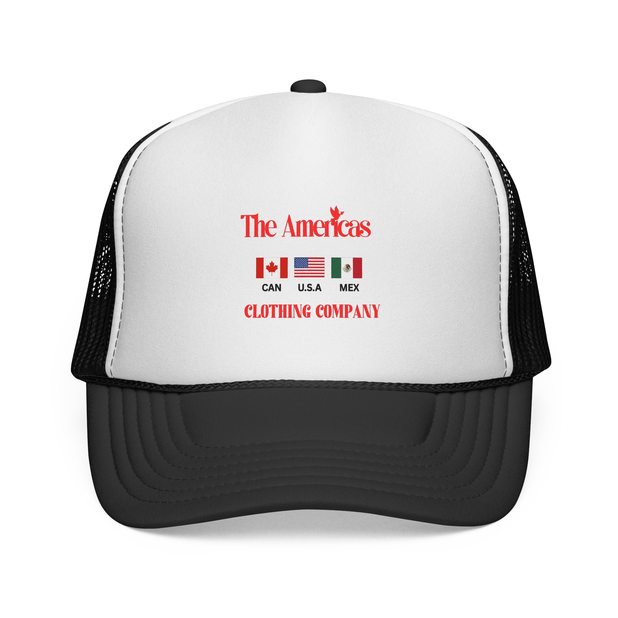 Trucker Cap — "The Americas Clothing Company" Flag Logo Mesh Hat